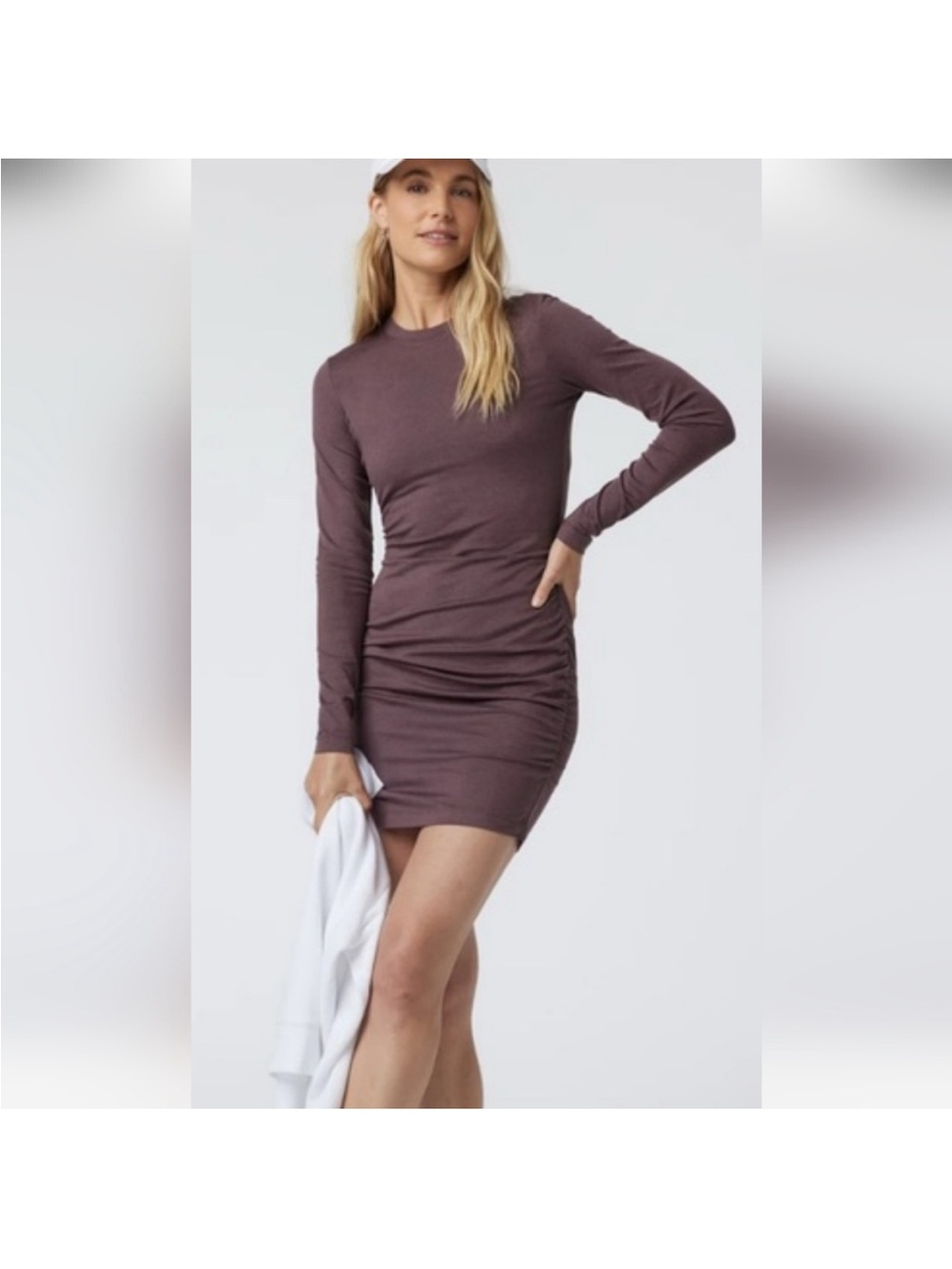 Vuori Women's Long Sleeve Halo Essential Dress SOLD OUT Elderberry Heather🤍